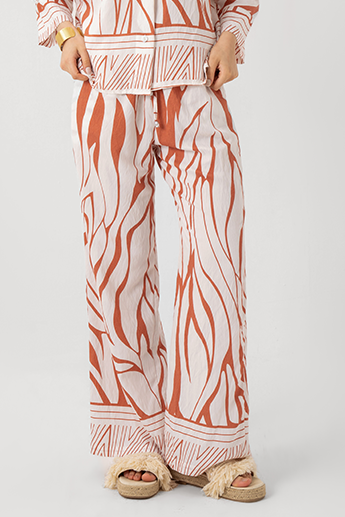 Patterned Linen Pants