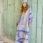 Abstract geometric printed dress