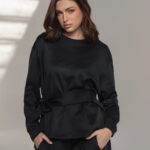 Long-sleeved Belted Sweater