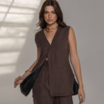 Pinstripe Longline Vest