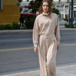 Ribbed Wide Leg Pants with Pockets