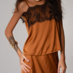 Lace-Trim Satin Cami Top