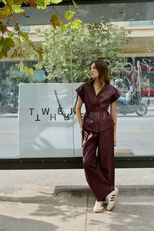 High-Waisted Faux Leather Pants