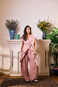Asymmetric Linen Pants