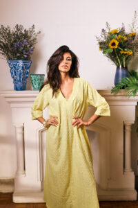 Pastel Eyelet Maxi Dress - Image 3