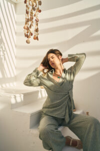 Striped Linen Blouse - Image 2