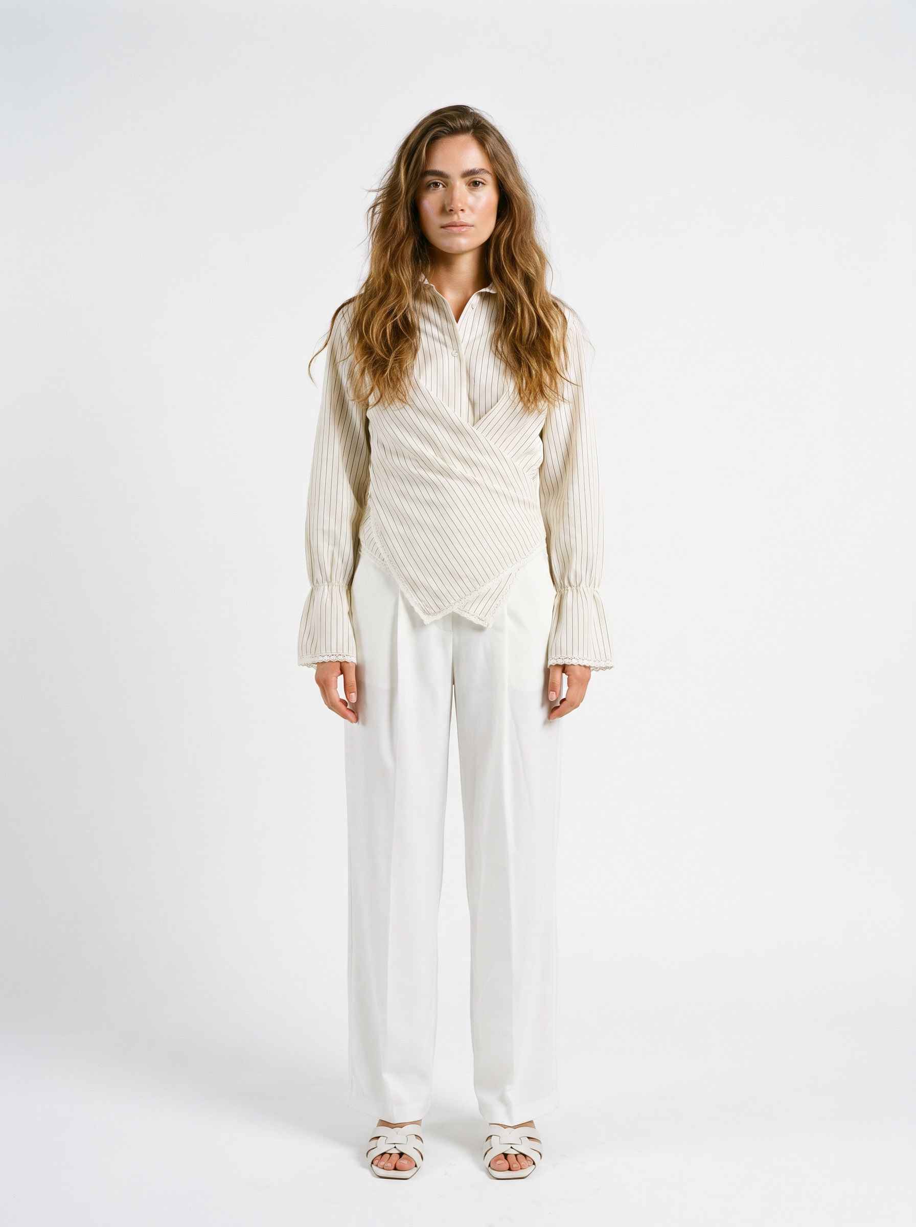 1-75.jpg Cross Striped Blouse - Image 1