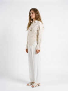 Cross Striped Blouse - Image 2