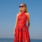 Seaside Satin Twist-Tie Top