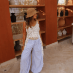 Cotton Striped Pants