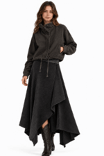 Asymmetric Midi Skirt
